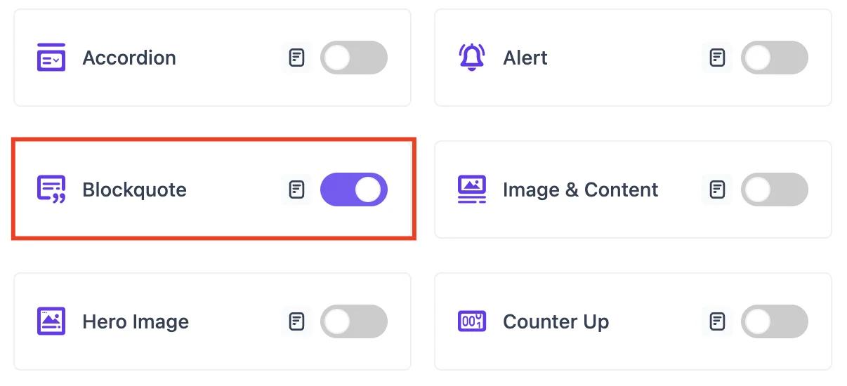 Enable blockquote in Master Blocks