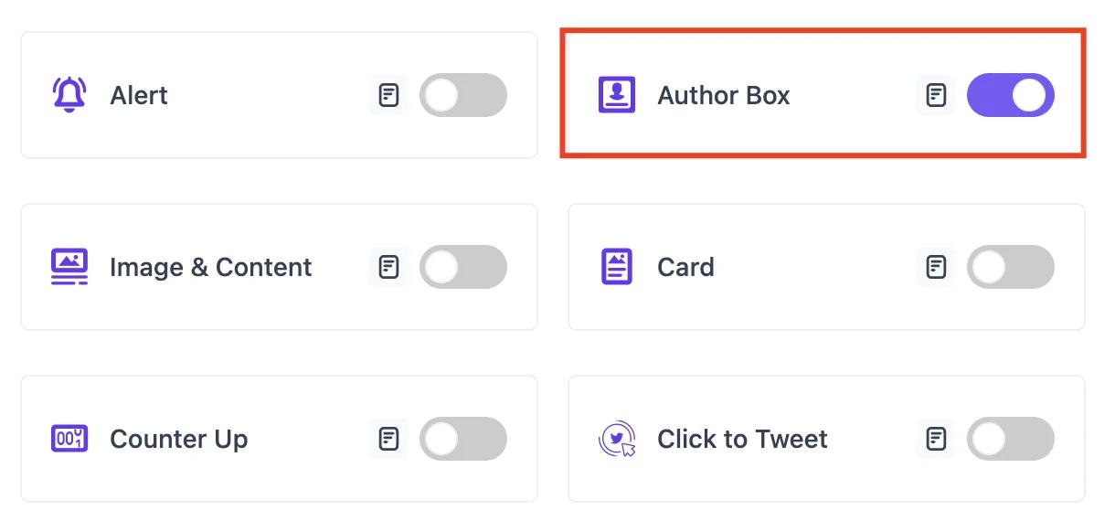 Enable Author box block