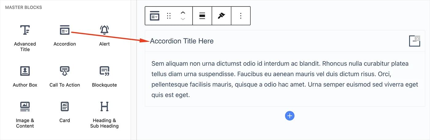 Add accordion in Gutenberg Editor