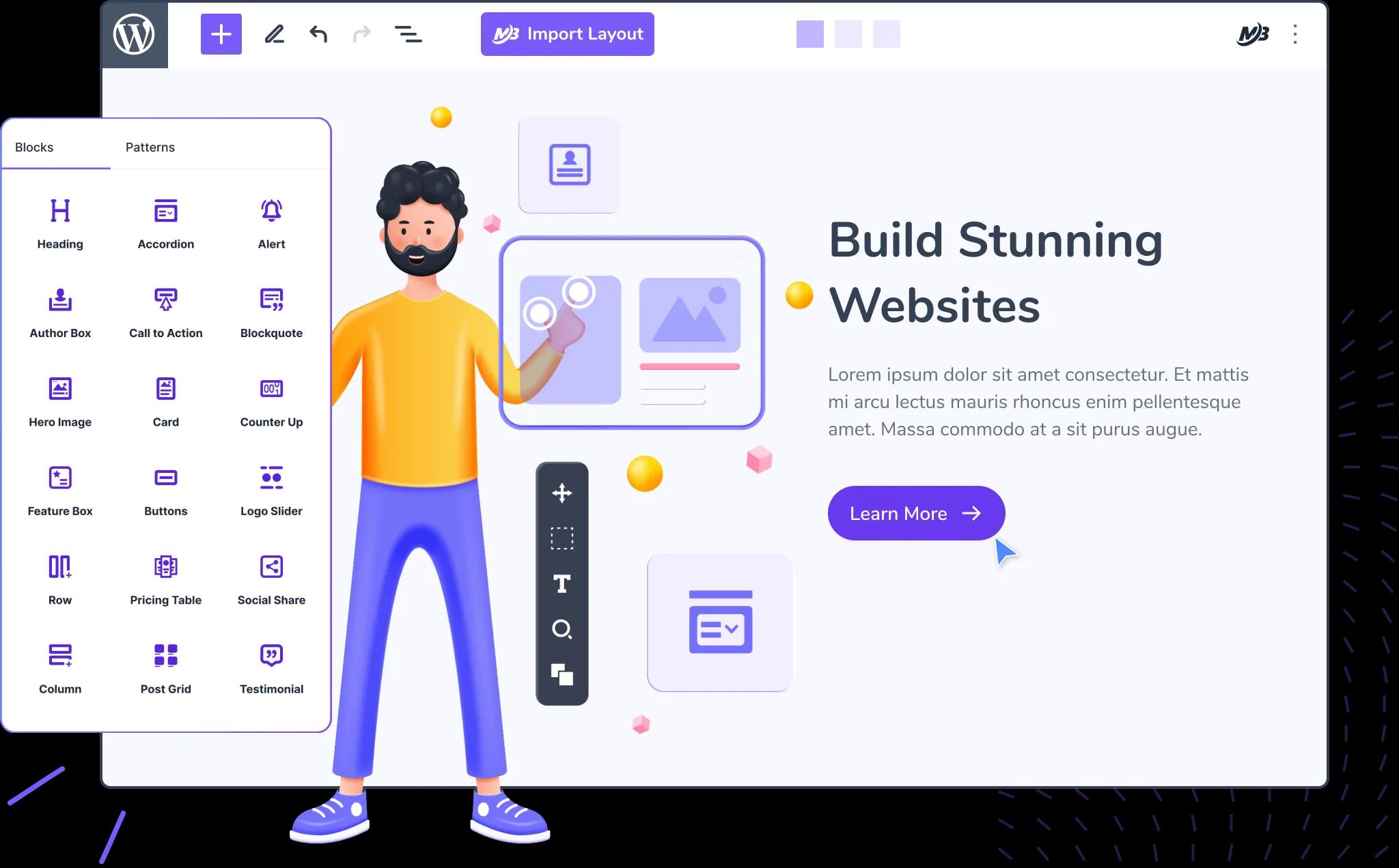 Master Blocks Hero section