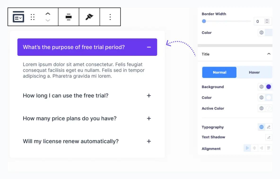 Gutenberg Accordion block