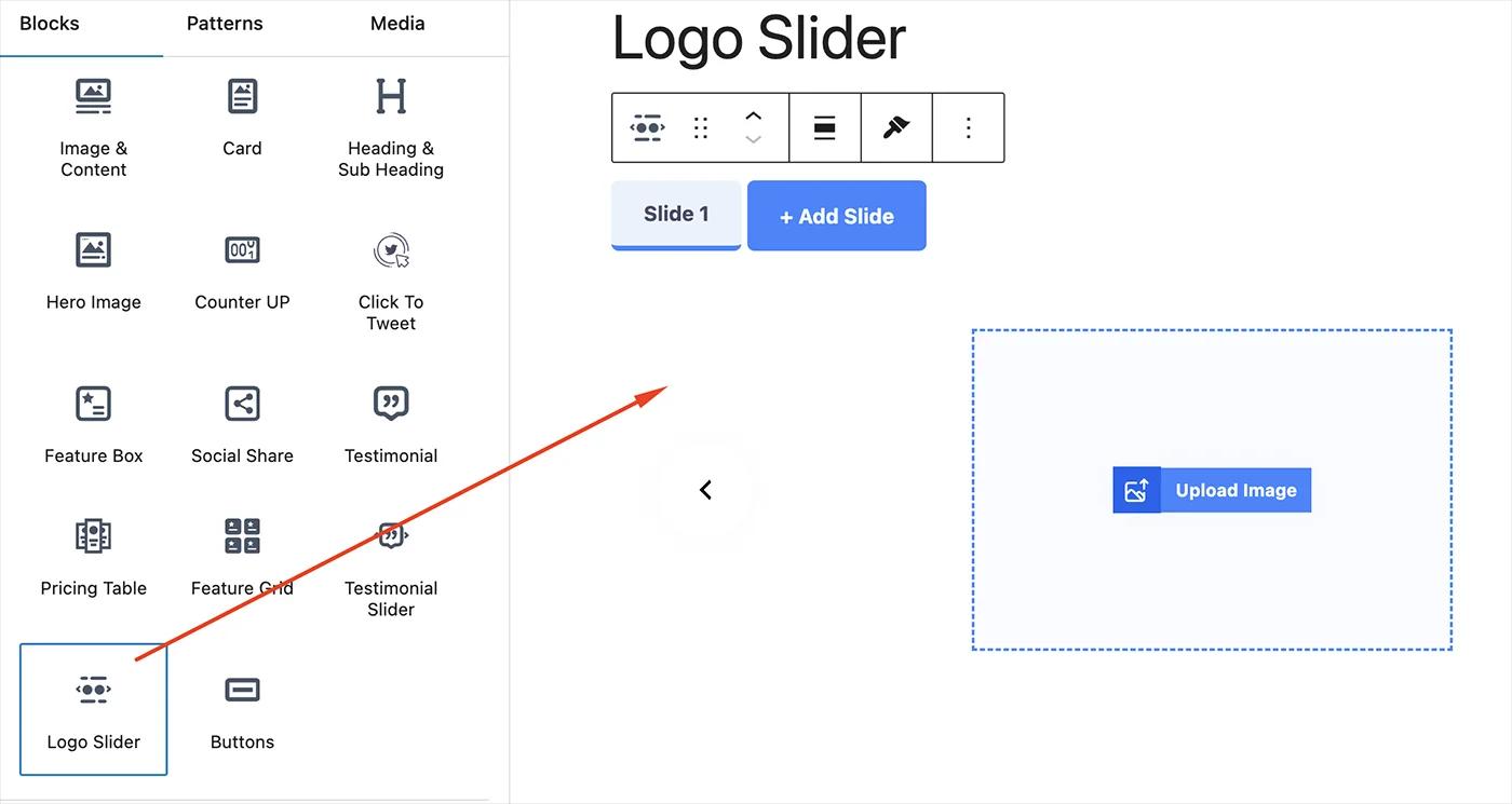 Add logo slider in Gutenberg Editor