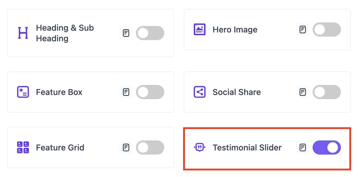 Enable Testimonial Slider in Master Blocks