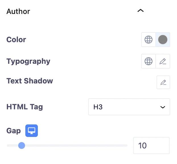 Testimonial Author style