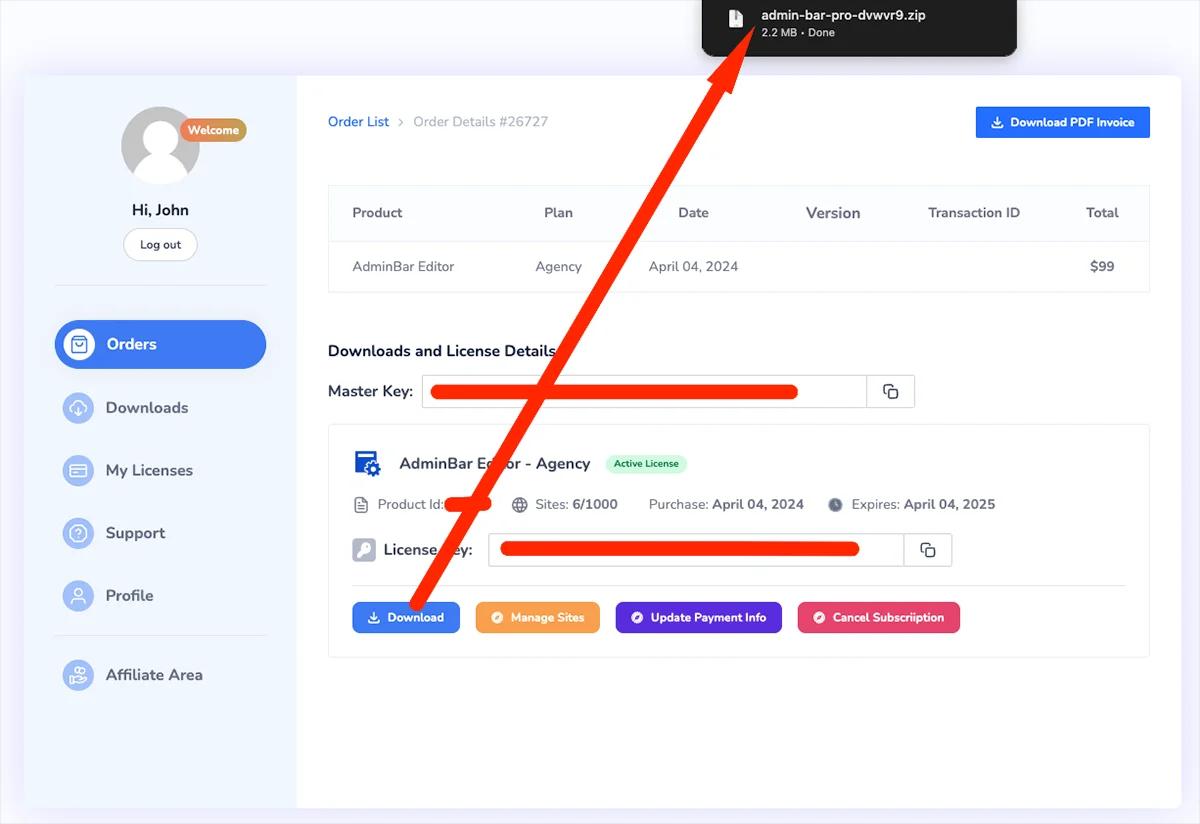 Download Admin Bar Pro