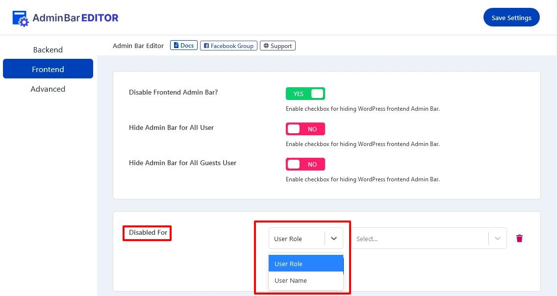 Disabled for conditions