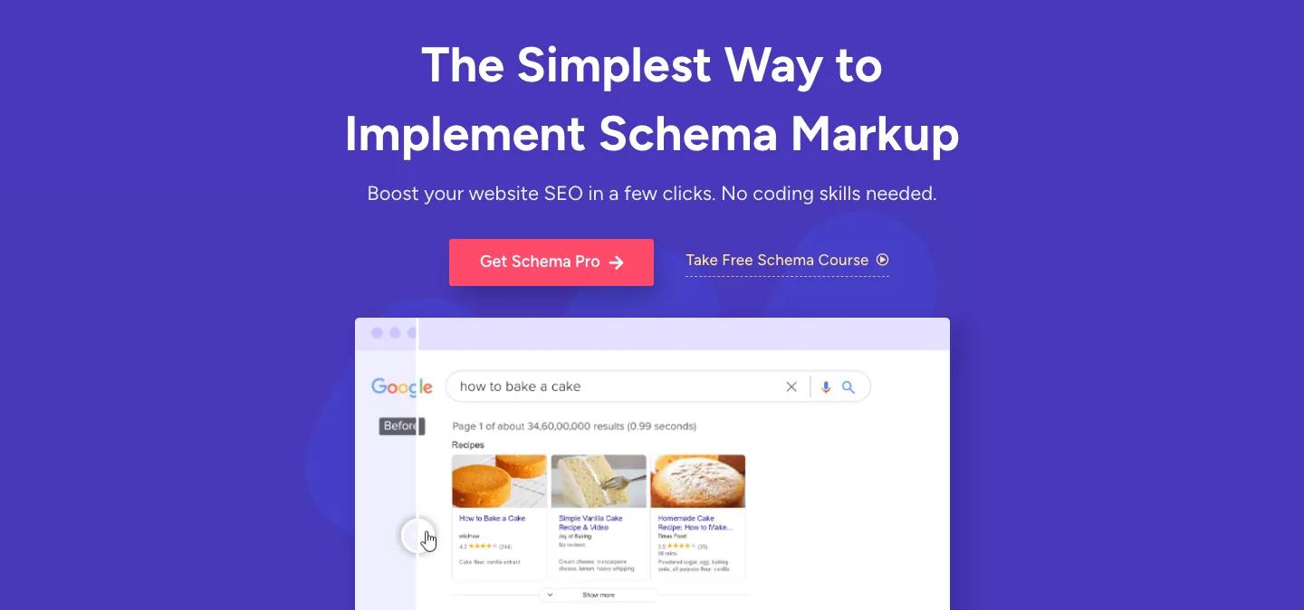 Schema Pro homepage