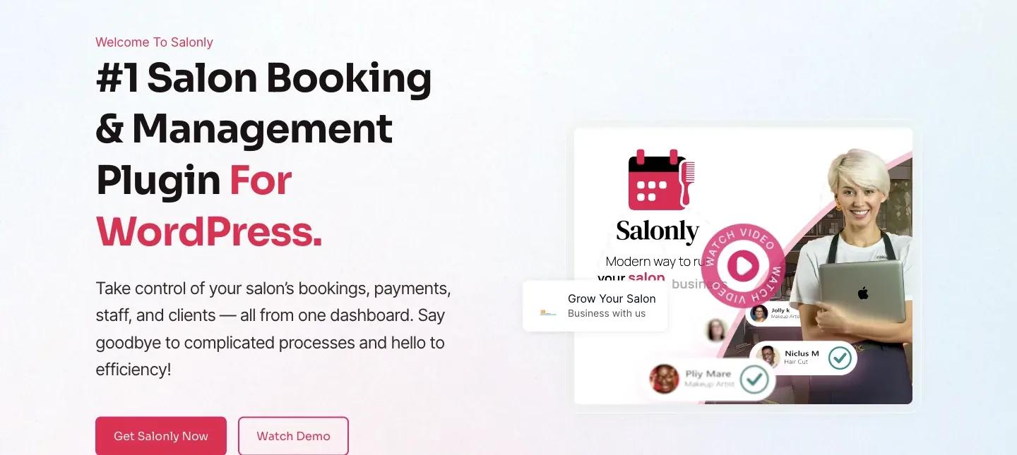 Salonly homepage