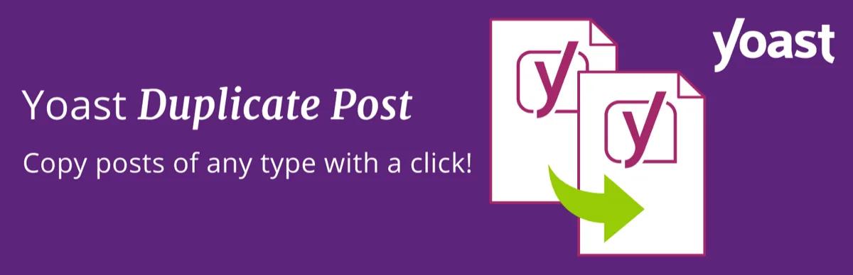 Yoast Duplicate Post plugin banner on WordPress.org for cloning WordPress pages and posts