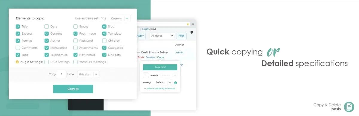 Duplicate Post plugin by Inisev banner for bulk cloning WordPress posts and pages