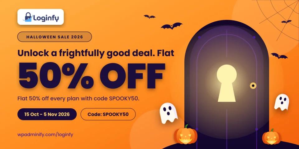 Loginfy Halloween Sale 2026, flat 50% off