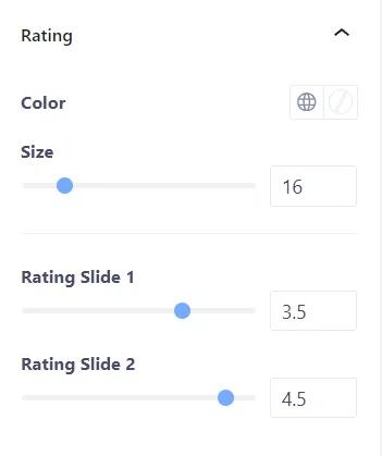 Rating style options