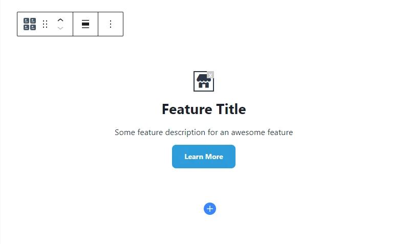 Add feature grid content in editor